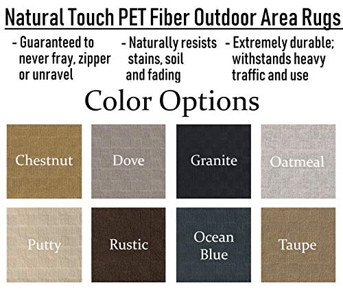 KOECKRITZ Chequer Style Indoor / Outdoor Area Rugs & Runners with a Natural Wool Like Softness ECO-Friendly DuraKnit Pile & Loop Carpet. Many Sizes and Colors Available (4' x 6', Taupe)