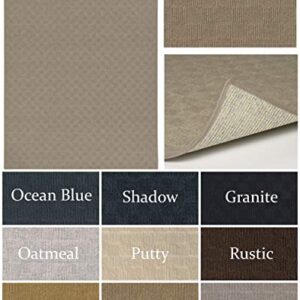 KOECKRITZ Chequer Style Indoor / Outdoor Area Rugs & Runners with a Natural Wool Like Softness ECO-Friendly DuraKnit Pile & Loop Carpet. Many Sizes and Colors Available (4' x 6', Taupe)