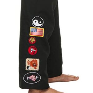 Kids Black Cobra Kai Costume Boys, Sleeveless Karate Gi Uniform Halloween Outfit X-Small