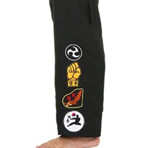 Kids Black Cobra Kai Costume Boys, Sleeveless Karate Gi Uniform Halloween Outfit X-Small