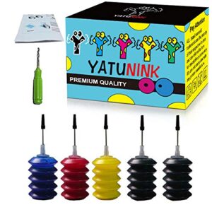 yatunink refill ink refill kit replacement for hp 667xl 667 ink cartridge refill ink kit for hp deskjet ink advantage 2376 2775 2776 1275 2374 2375 6475 6476 printer (5x30ml)