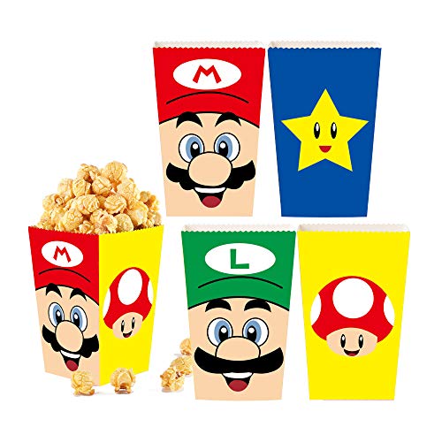 24 Pcs Party Favor Boxes for Kids Birthday Party Supplies, Party Popcorn boxes for Kids Party Favors