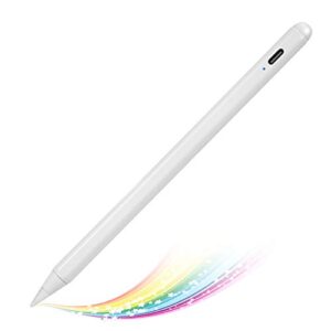 2022 ipad 8th/9th/10th generation 10.2" stylus pencil with tilt and palm rejection,type-c recharge and 1.5mm fine point pen compatible with apple ipad,white