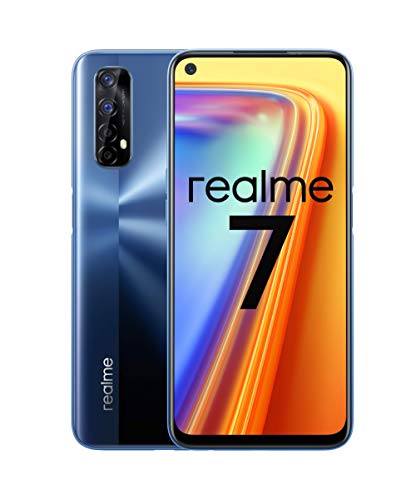 Realme 7 4G LTE Volte Factory Unlocked 48Mp Quad Camera RMX2155 (At&t Tmobile Metro Latin Europe) International (NO Verizon/Boost) (Mist Blue, 64GB + 6GB)