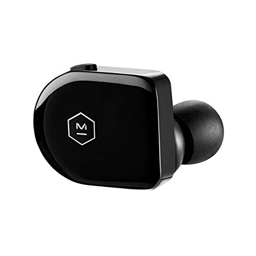 MASTER & DYNAMIC MW07 True Wireless Earphones - Bluetooth Enabled Noise Isolating Earbuds - Lightweight Quality Earbuds for Music, Piano Black (MW07PB) (Renewed)