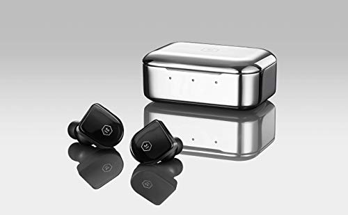 MASTER & DYNAMIC MW07 True Wireless Earphones - Bluetooth Enabled Noise Isolating Earbuds - Lightweight Quality Earbuds for Music, Piano Black (MW07PB) (Renewed)