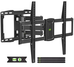 usx mount full motion tv wall mount for most 37-75 inch tv, swivel and tilt tv mount with dual articulating arms, wall mount tv bracket up to 132lbs, vesa 600x400mm, 16" wood studs, xml019