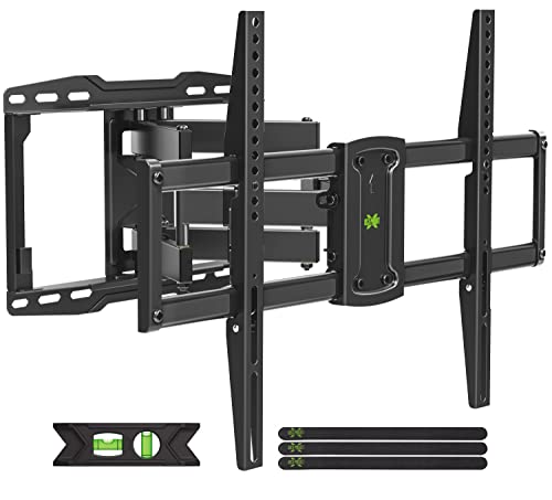 USX MOUNT Full Motion TV Wall Mount for Most 37-75 inch TV, Swivel and Tilt TV Mount with Dual Articulating Arms, Wall Mount TV Bracket Up to 132lbs, VESA 600x400mm, 16" Wood Studs, XML019