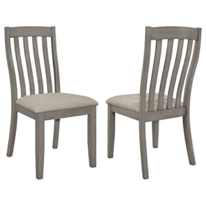 coaster furniture nogales slat back coastal grey (set of 2) side chair 109812