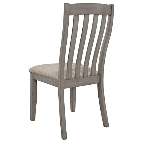 Coaster Furniture Nogales Slat Back Coastal Grey (Set of 2) Side Chair 109812