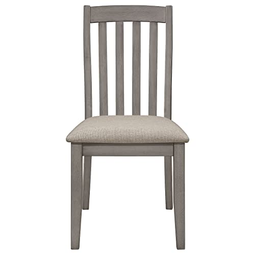 Coaster Furniture Nogales Slat Back Coastal Grey (Set of 2) Side Chair 109812