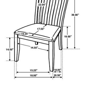 Coaster Furniture Nogales Slat Back Coastal Grey (Set of 2) Side Chair 109812