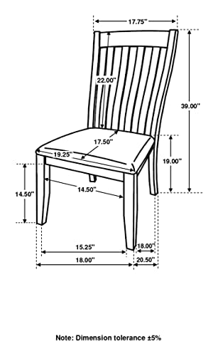 Coaster Furniture Nogales Slat Back Coastal Grey (Set of 2) Side Chair 109812