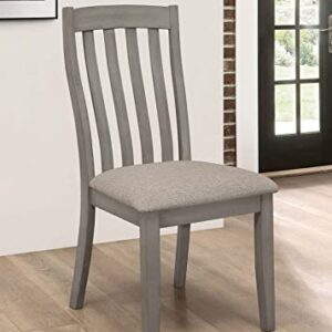 Coaster Furniture Nogales Slat Back Coastal Grey (Set of 2) Side Chair 109812