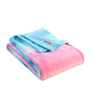 betsey johnson home | plush collection | throw - ultra-soft & cozy fleece, lightweight & luxuriously warm, perfect for bed or couch, ombre 50 x 70