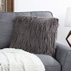 lavish home 80-pfm-3 pillow, 18", gray