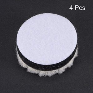 uxcell 2" Wool Felt Sponge Polishing Pad Hook and Loop Buffing Wheel Medium Polishing for Orbital Polisher Buffer 4 Pcs