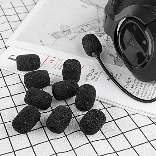 Geekria Headset Microphone Windscreen Foam Cover Mic Covers Mini Lapel Windscreen Mini Microphone Windscreen Inner Hole Diameter 8MM (10 Pack)