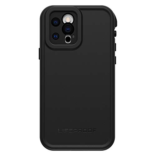 IPhone 12 Pro Case, LifeProof, FRĒ Series, waterproof IP68, built-in screen protector, port cover protection, snaps to MagSafe - BLACK