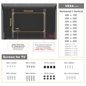 TAVR Universal Table Top TV Stand Base TV Legs for Most 32 37 40 42 47 50 55 LCD LED Plasma Flat Screen TVs, Height Adjustable Leg TV Replacement Stand, Holds up to 88 lbs, Max VESA 800x400 mm