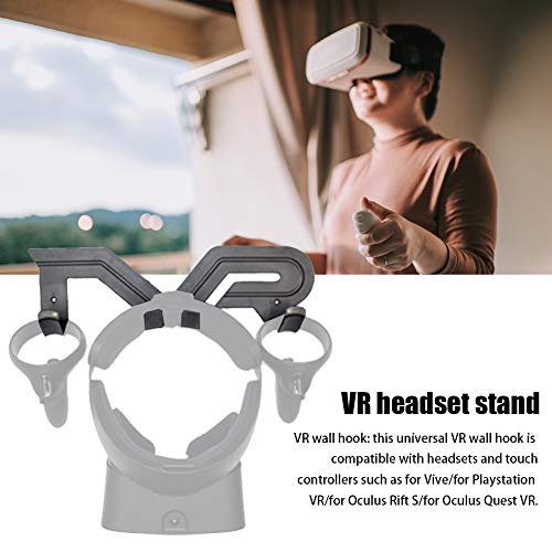 VR Headset Stand,VR Wall Mount Stand Hook,Universal Headset Storage Rack Holder,VR Headset Touch Controller Display Holder for Viv e/Playstatio n VR/OculusRift S/OculusQuest