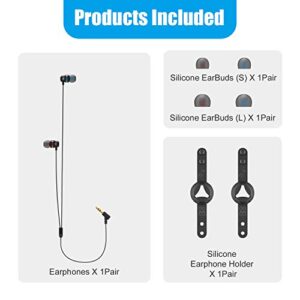 AMVR Noise Isolating Earbuds Earphones Custom Made for Meta Quest 2 VR Headset, with 3D 360 Degree Sound in-Ear Headphones and Earphone Silicone Holders (Black)