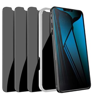 [3 Pack] iPhone 12 Pro Max Privacy Screen Protector, LYWHL Tempered Glass Anti-Spy Screen Protector for iPhone 12 Pro Max 6.7” 2020 5G, [Easy Installation] Anti-Peek Black 9H Hardness Bubble Free Case friendly