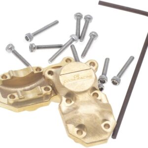 CODA RACING Brass Diff Cover Front&Rear for AXIAL SCX24 Deadbolt C10 Gladiator Brocon Upgrades 1/24 RC Crawler Car