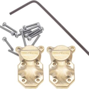 CODA RACING Brass Diff Cover Front&Rear for AXIAL SCX24 Deadbolt C10 Gladiator Brocon Upgrades 1/24 RC Crawler Car