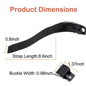 Grneric Roller Skate Strap, 2 Set Replacement Inline Roller Skate Shoes Energy Strap Buckles with Screws Suit for Men Women Kids Outdoor Skating Parts