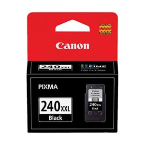 Canon 2 Pack PG-240XXL Extra High Capacity Black Ink Cartridge for Select PIXMA MG, MX, TS Series Printers - 21 ml