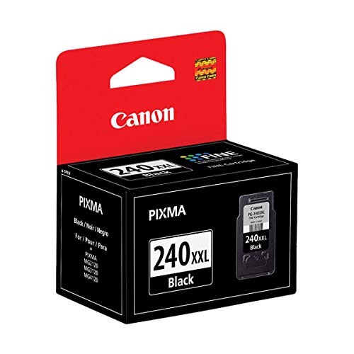 Canon 2 Pack PG-240XXL Extra High Capacity Black Ink Cartridge for Select PIXMA MG, MX, TS Series Printers - 21 ml