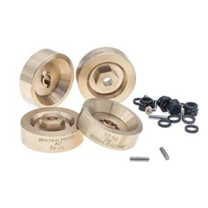 CODA RACING 4pcs 10.4g Brass Wheel Weights Hex Adapter 5mm for AXIAL SCX24 AXI00001 AXI00002 AXI00005 AXI00006 Upgrades 1/24 RC Crawler Car