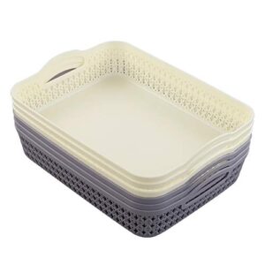 qqbine 6-pack storage baskets, desktop organizing baskets tray