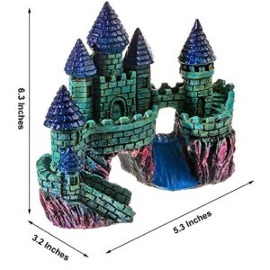 BCSIUHD Aquarium Decorations Castle - Aquarium Ornament Super Castle 6.3 inches Avoice