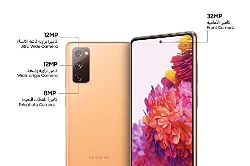 Samsung Galaxy S20 FE G780G 4G Dual 128GB 8GB RAM Factory Unlocked (GSM Only | No CDMA - not Compatible with Verizon/Sprint) International Version - Cloud Orange