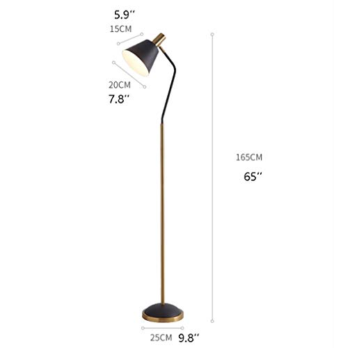 Floor lamp Led Floor Lamp Living Room Nordic Bedroom Study Simple Post-Modern Reading Floor Lamp with remote control white Floor Light (Color : White, Size : Remote control)