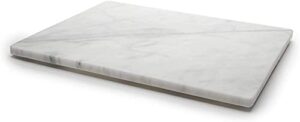 kc kullicraft home basics multi-purpose pastry marble tray cutting board slab with non-slip feet for stability & scratch protection for countertop. easy to clean,trivet (8x12)