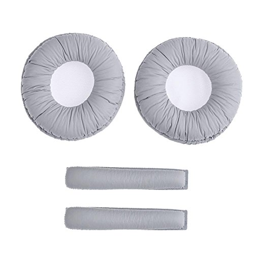 1 Pair Earphone Ear Pads w/Headband Cushions for Sennheiser PX100 PX200 Audio Video Earphone Accessories High Earpads - (Color: Grey)