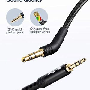 Mr Rex 2.5mm to 3.5mm Audio Aux Cable for Bose 700 QuietComfort QC45 QC35II QC35 QC25 Headphones, JBL E45BT E55BT Headsets, Headphone Replacement Cord Nylon Braided Cable Stereo Adapter 5ft/1.5m,Black