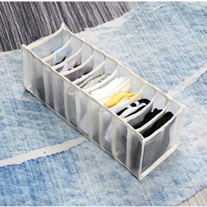 3 Pack Underwear Organizer Drawer Divider , Home Foldable Underwear Socks Closet Storage Box (White)