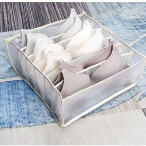 3 Pack Underwear Organizer Drawer Divider , Home Foldable Underwear Socks Closet Storage Box (White)