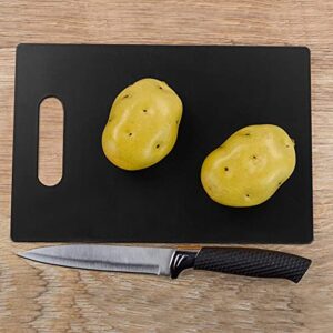 Neadas 6 Packs Plastic Cutting Board Mats for Kitchen, Chopping Board Set, Black