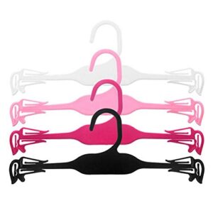 WellieSTR Plastic Hangers Sleek, Great for Bras/Panties/Underwear, 10-Inch (Pack of 50 ，Pink)