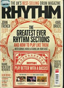 rhythm magazine july, 2013 issue # 217 (free cd disc included)