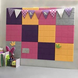 Checkered Felt Board 11.8×11.8 inches, self-Adhesive Photo Wall, Cork Board Wall Sticker, Suitable for Kindergarten Display