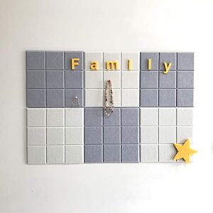 Checkered Felt Board 11.8×11.8 inches, self-Adhesive Photo Wall, Cork Board Wall Sticker, Suitable for Kindergarten Display