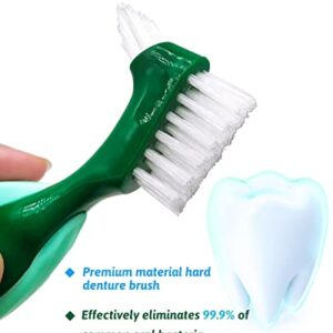 Premium Hard Denture Brush Toothbrush, Cleaning Brush, Multi-Layered Bristles & Portable Denture Double Sided Brush, Denture Care(Pack of 3)