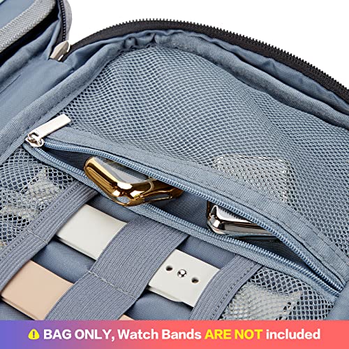 BGTREND Watch Band Storage Case for 32 Watch Straps, Watch Band Holder and Organizer Compatible with Apple Watch Bands and Other Accessories, Gray