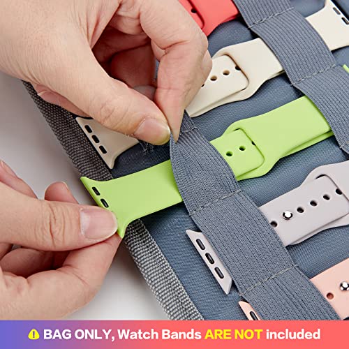 BGTREND Watch Band Storage Case for 32 Watch Straps, Watch Band Holder and Organizer Compatible with Apple Watch Bands and Other Accessories, Gray